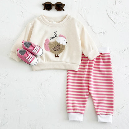 Animal Patch sweatshirt and Sweatpants Set
