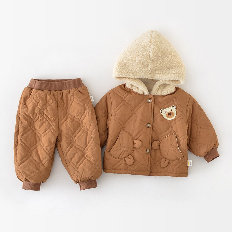 Honey Bear Quilted Set - Peachy Bloomers