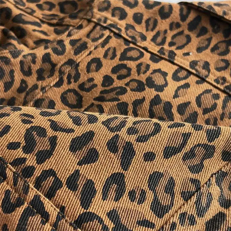 Leopard Denim Jacket