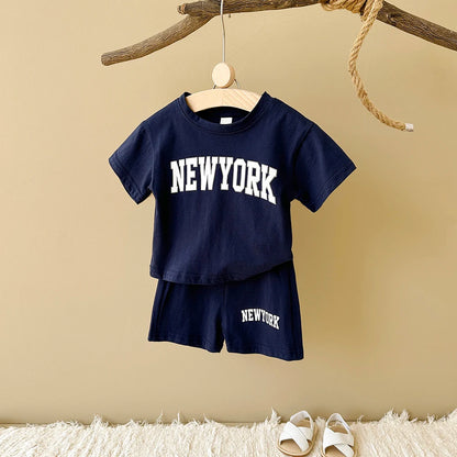 New York Cotton T-Shirt & Shorts Set