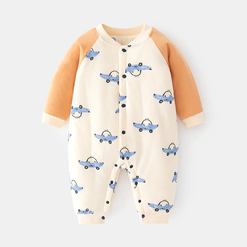 Baby Car Cotton Warm Romper - Peachy Bloomers