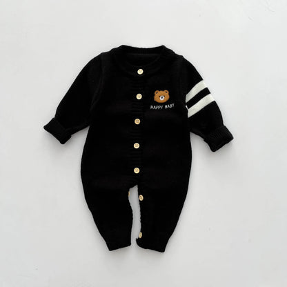 Baby Bear Knit Jumpsuit - Peachy Bloomers