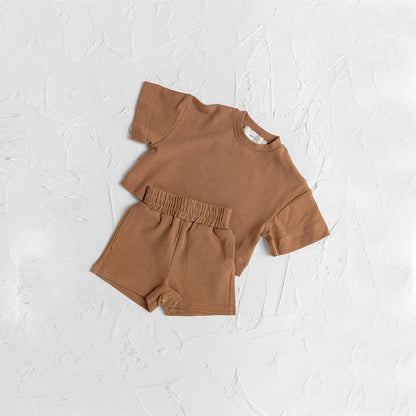 Casual T-shirt and Shorts Set - Peachy Bloomers