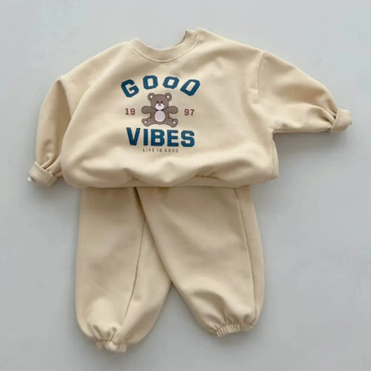 Good Vibes Sweatshirt and Pants Set - Peachy Bloomers