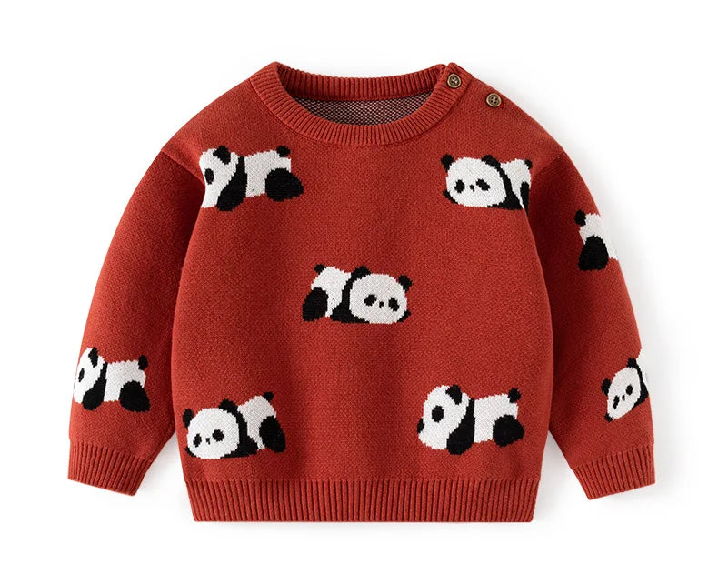 Panda Cotton Knit Sweater