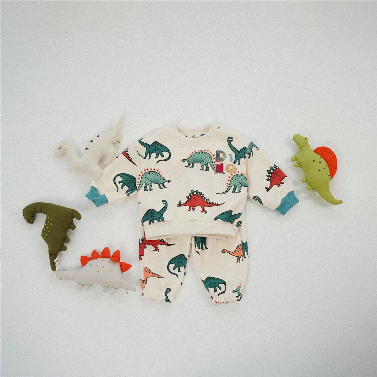 Dino Sweatshirt and Pants Set - Peachy Bloomers