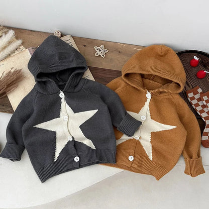 Star Cotton Knit Cardigan