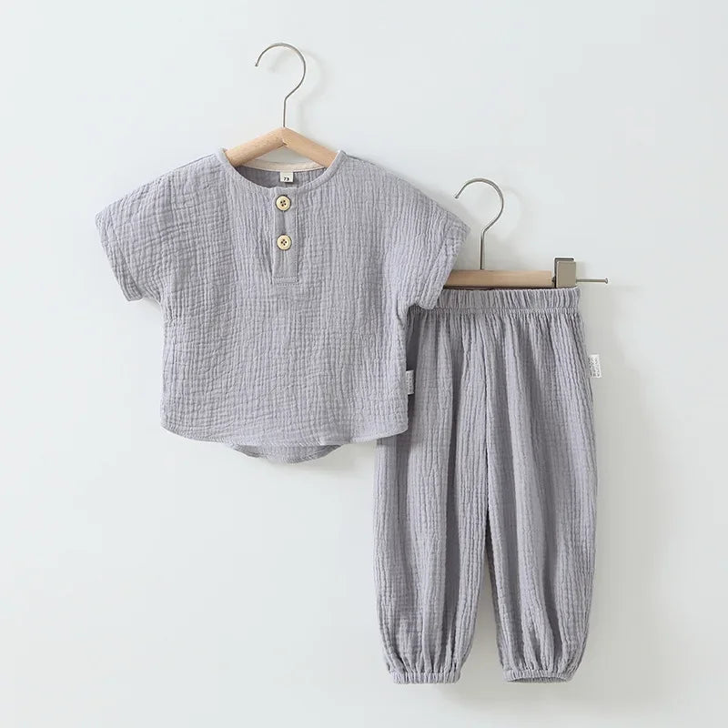 Unisex Organic Cotton Muslin Baby Set