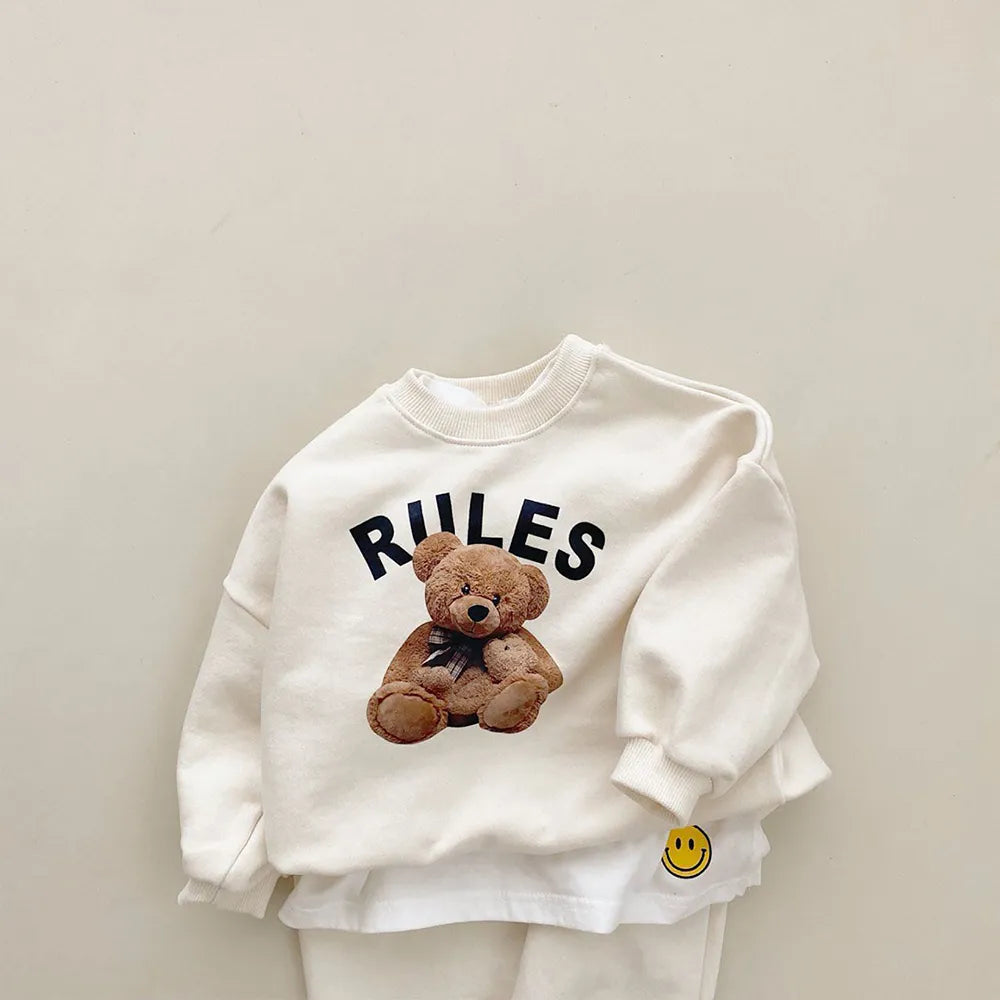 Bear Rules Sweatshirt and Sweatpants Set - Peachy Bloomers