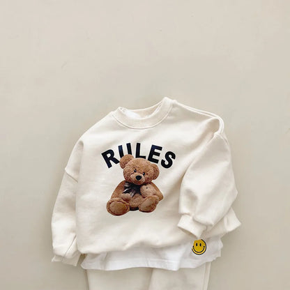 Bear Rules Sweatshirt and Sweatpants Set - Peachy Bloomers