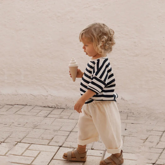 Baby Cotton T-shirt and Shorts Set - Peachy Bloomers