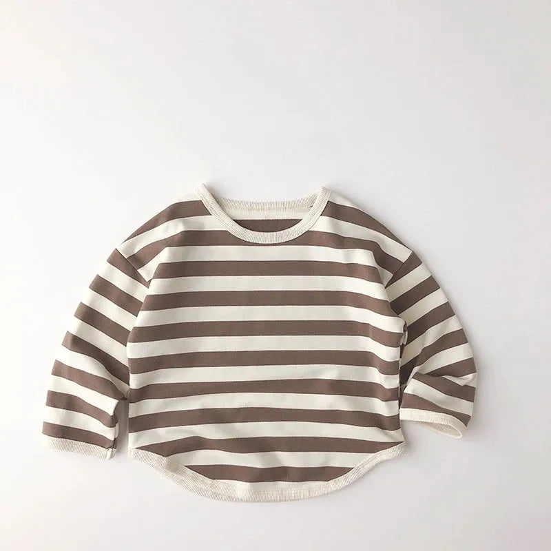 Casual Stripe Cotton T-shirt - Peachy Bloomers