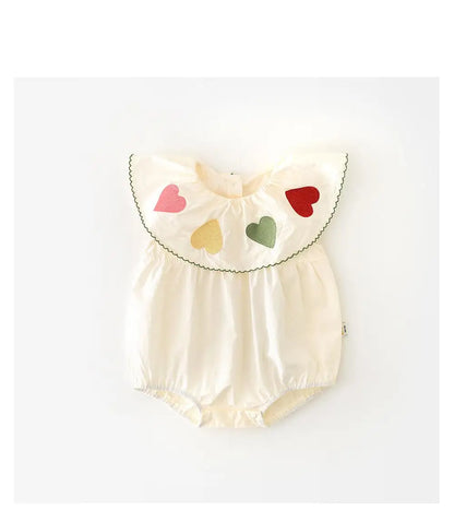 Rainbow Heart Baby Romper