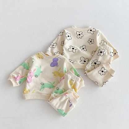 Baby Girls Flower and Bunny 2-piece Set