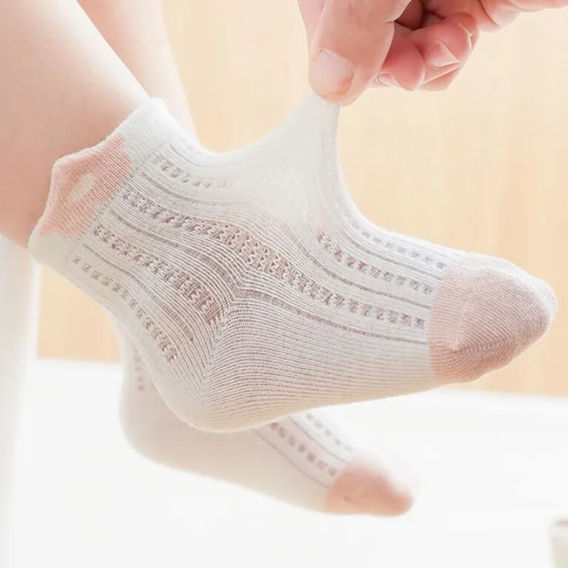 Mesh 3/Pairs Summer Girls Socks