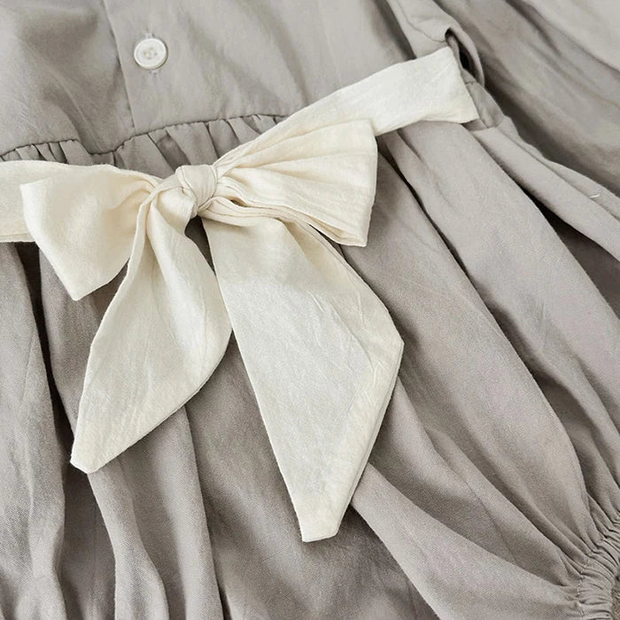 Baby Girls Gray Party Romper