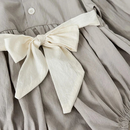 Baby Girls Gray Party Romper