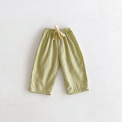Striped Cotton Drawstring Pants – Unisex Comfort for Everyday Adventures