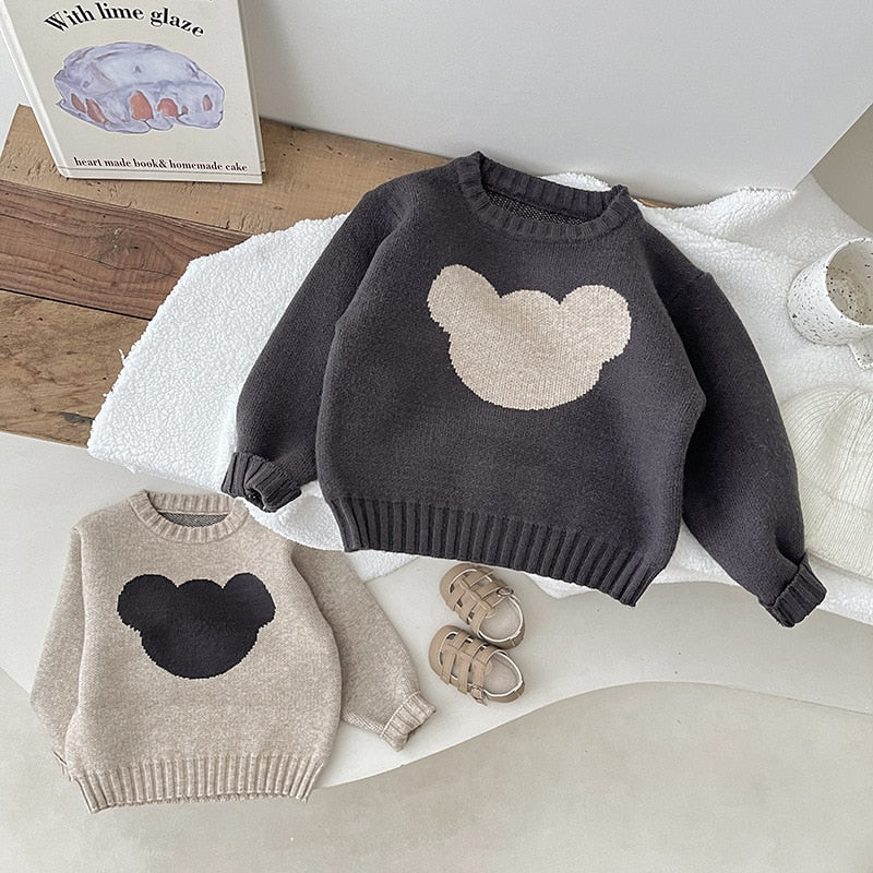 Bear Knit Sweater - Peachy Bloomers