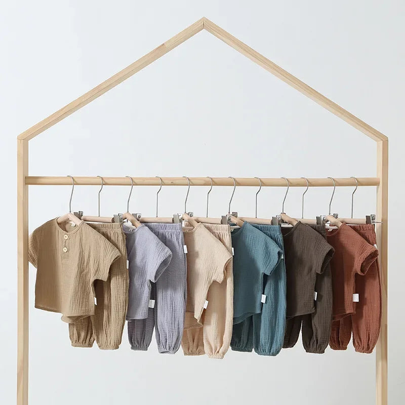 Unisex Organic Cotton Muslin Baby Set