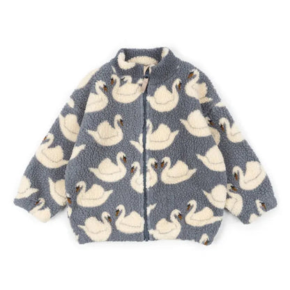 Children's jacket with swan pattern 