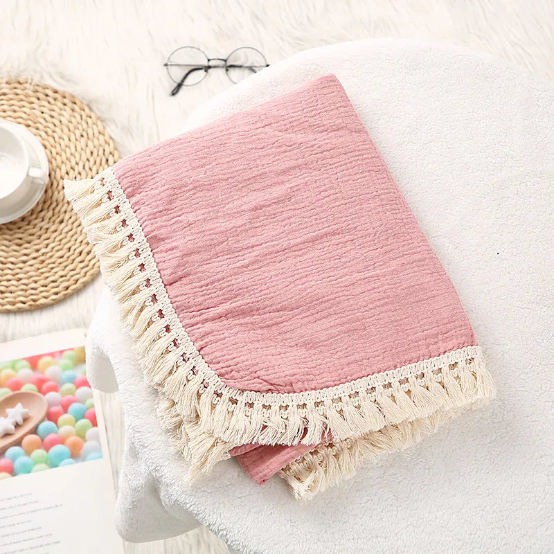 Bear Muslin Cotton Baby Blanket - Peachy Bloomers