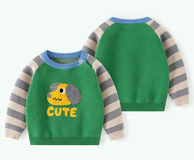 Dog Knitted Striped Sweater