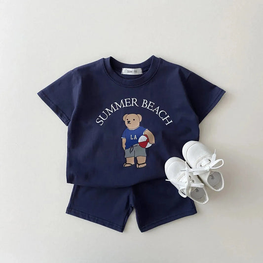 Baby Bear T-shirt and Shorts Set - Peachy Bloomers