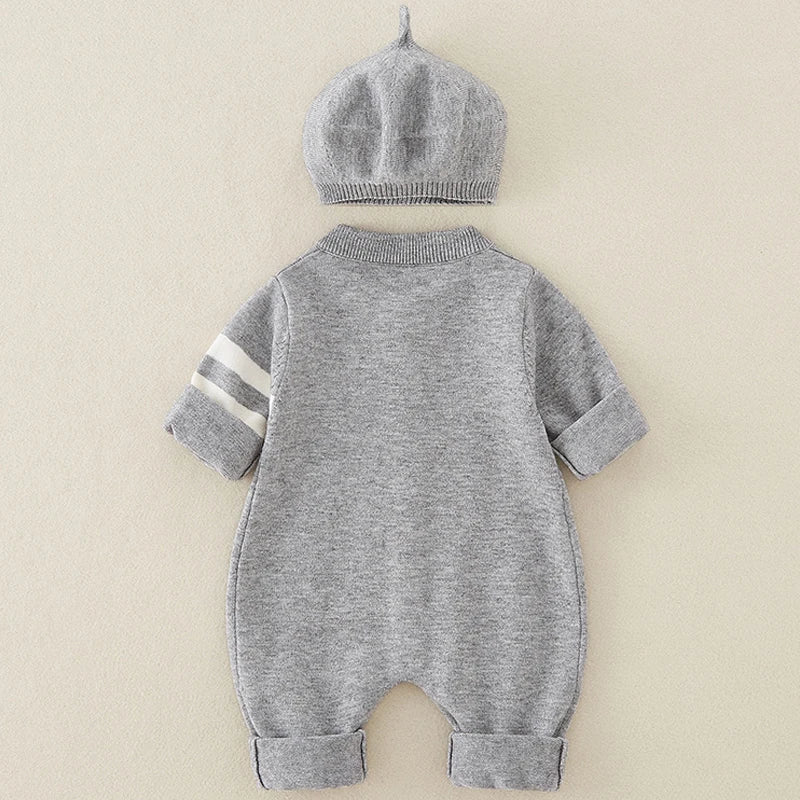 Baby Bear Cotton Knit Jumpsuit