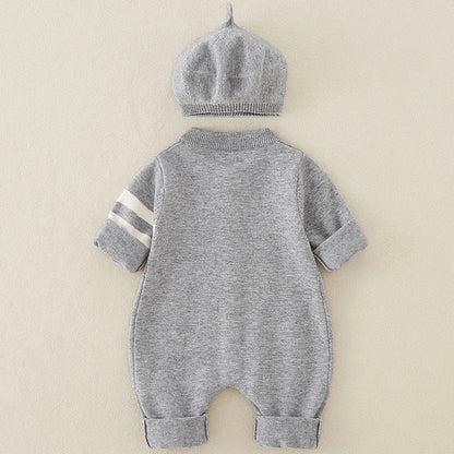 Baby Bear Cotton Knit Jumpsuit