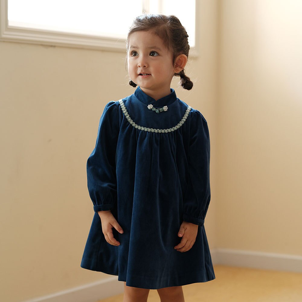 Royal Blue Velvet Dress