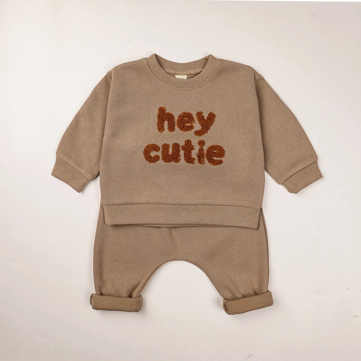 Hey Cutie! Sweatshirt and Sweatpants Set - Peachy Bloomers
