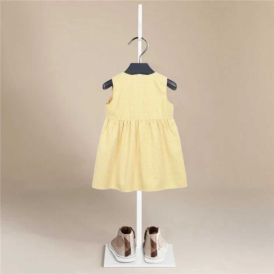 Checkered Organic Cotton Dress - Peachy Bloomers