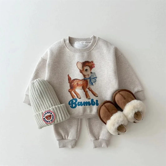 Bambi Girls Sweatshirt and Sweatpants Set - Peachy Bloomers
