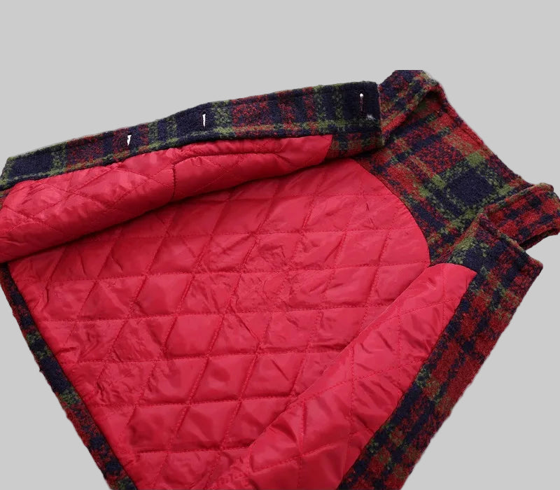 Girls Tartan Quilted Dress