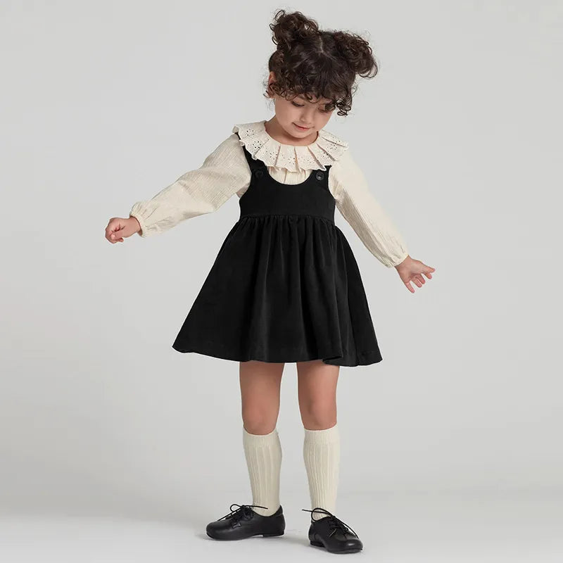 Girls Retro Corduroy Dress - Peachy Bloomers