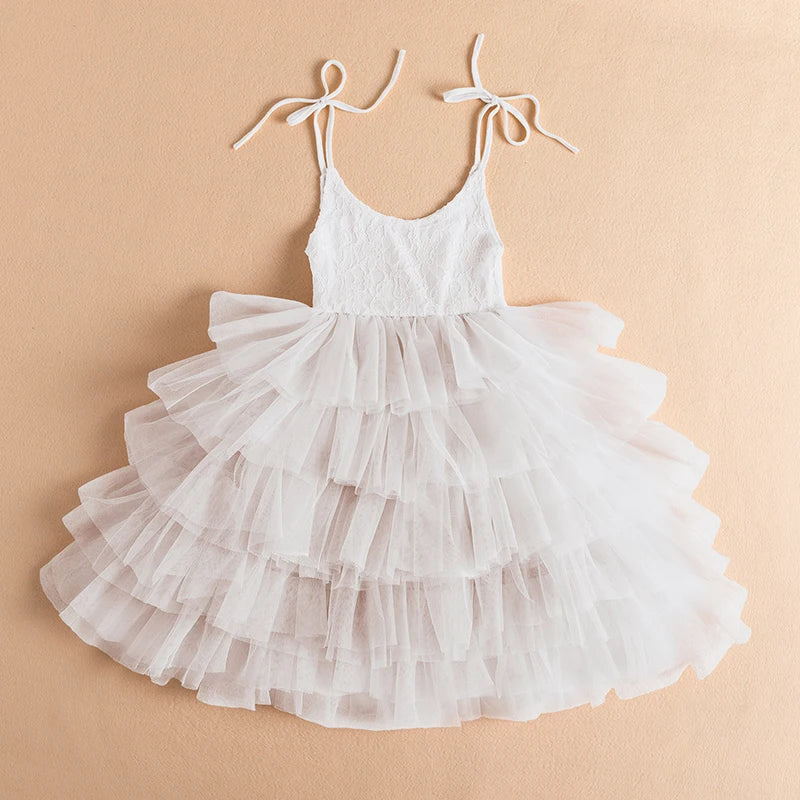 Dreamy Tiered Tulle Dress with Lace Bodice