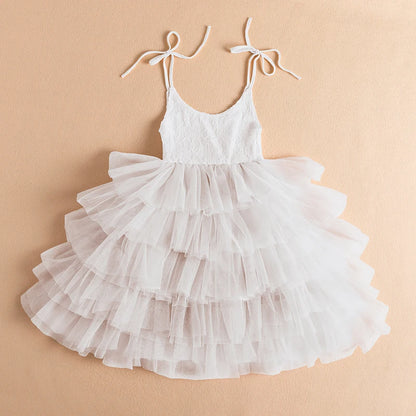 Dreamy Tiered Tulle Dress with Lace Bodice