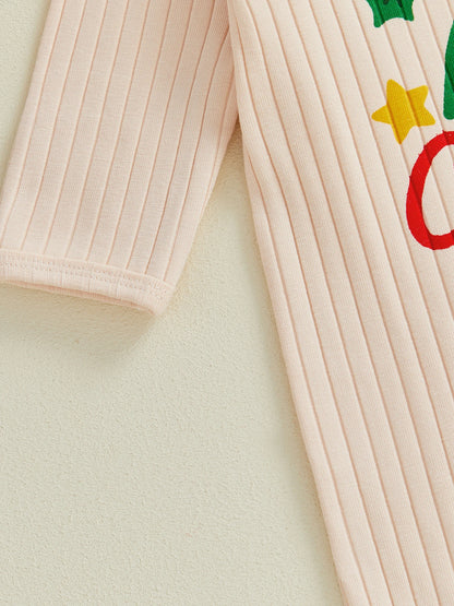 Baby Unisex First Christmas Ribbed Jumpsuit