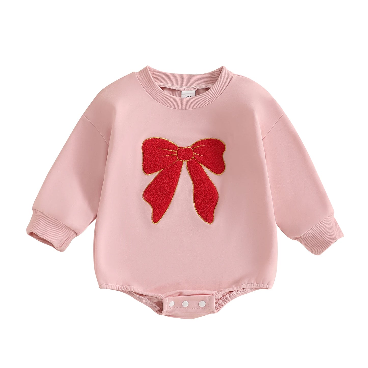 Baby Girls Christmas Bow Romper