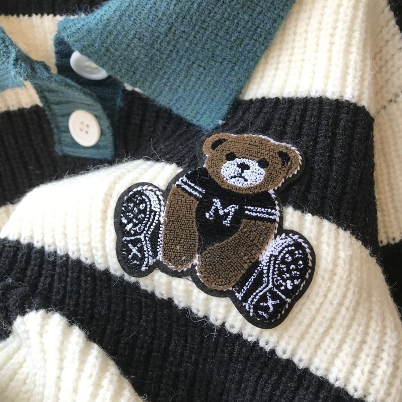 Stripe Bear Knit Sweater