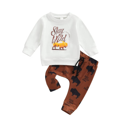 Cowboy Sweatshirt and Sweatpants Set - Peachy Bloomers