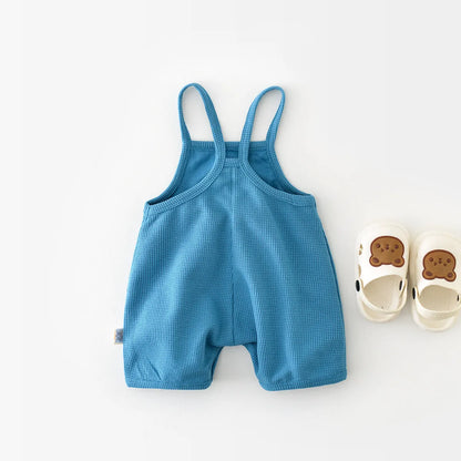 Happy Bear Top Bottom & Romper - Peachy Bloomers