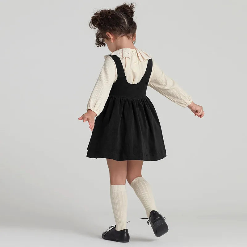 Girls Retro Corduroy Dress - Peachy Bloomers