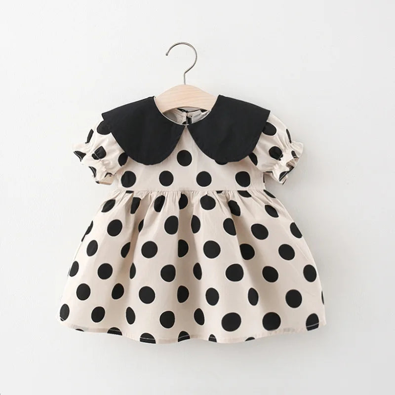 Baby Dots Cotton Dress - Peachy Bloomers