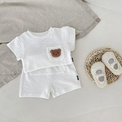 Baby Bear Top & Shorts Set - Peachy Bloomers