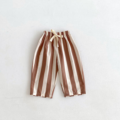 Striped Cotton Drawstring Pants – Unisex Comfort for Everyday Adventures