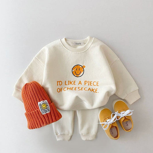 Smiley Sweatshirt and Sweatpants Set