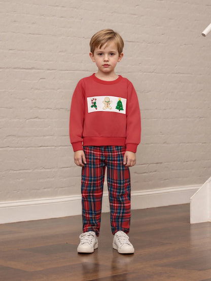Toddler Santa Sweatshirt & Pants Set
