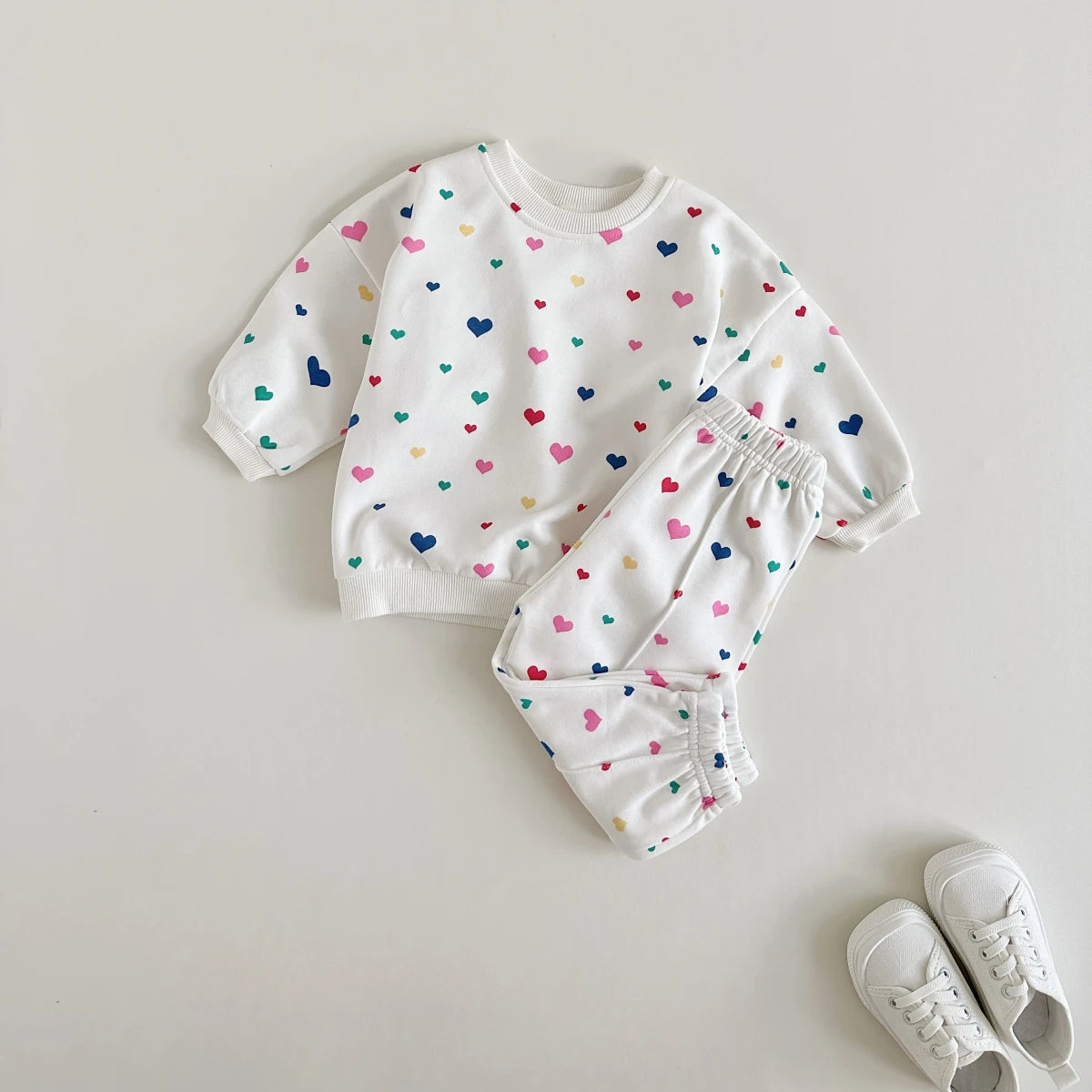 Full of Hearts Sweatshirt and Sweatpants Set - Peachy Bloomers